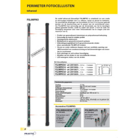 Actief infrarood fotocellijst FSLIMPRO10 met 4 stralen, lengte 1m